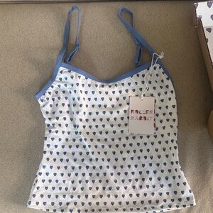 Roller Rabbit Blue Heart Pattern Camisole